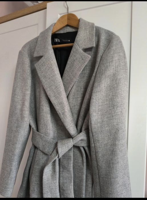 Luksusowy wełniany płaszcz Zara Manteco – rozmiar XL