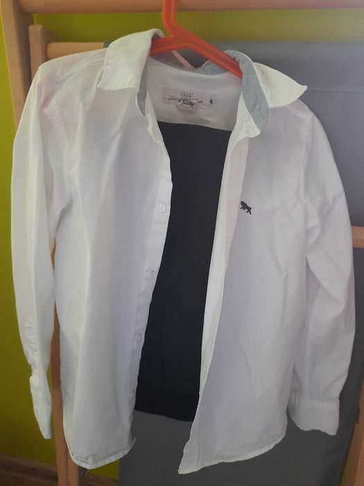 Stroj galowy koszula spodnie garnitur 140 H&M