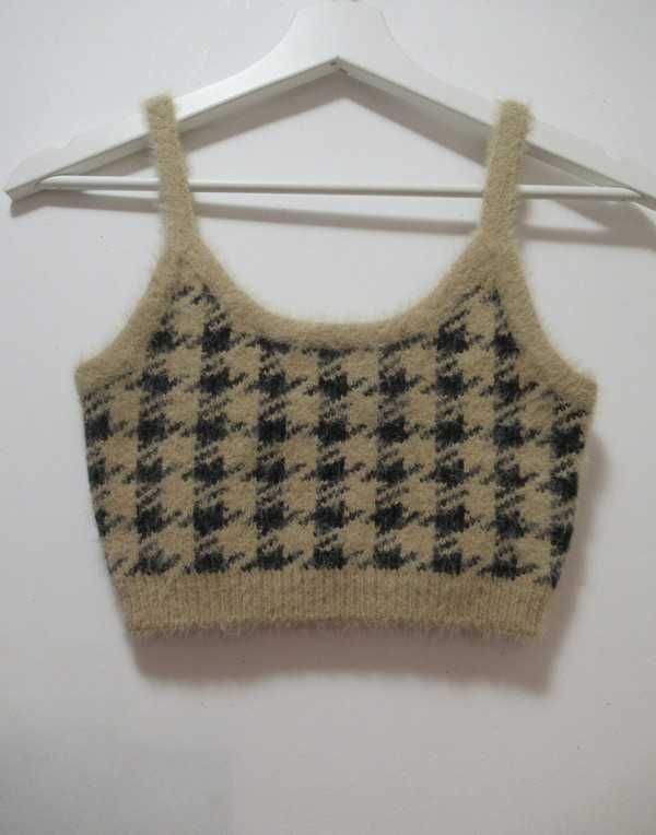 NA-KD crop top bluzka pepitka 34 36