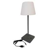 Lampa stołowa LED Szara ładowanie USB