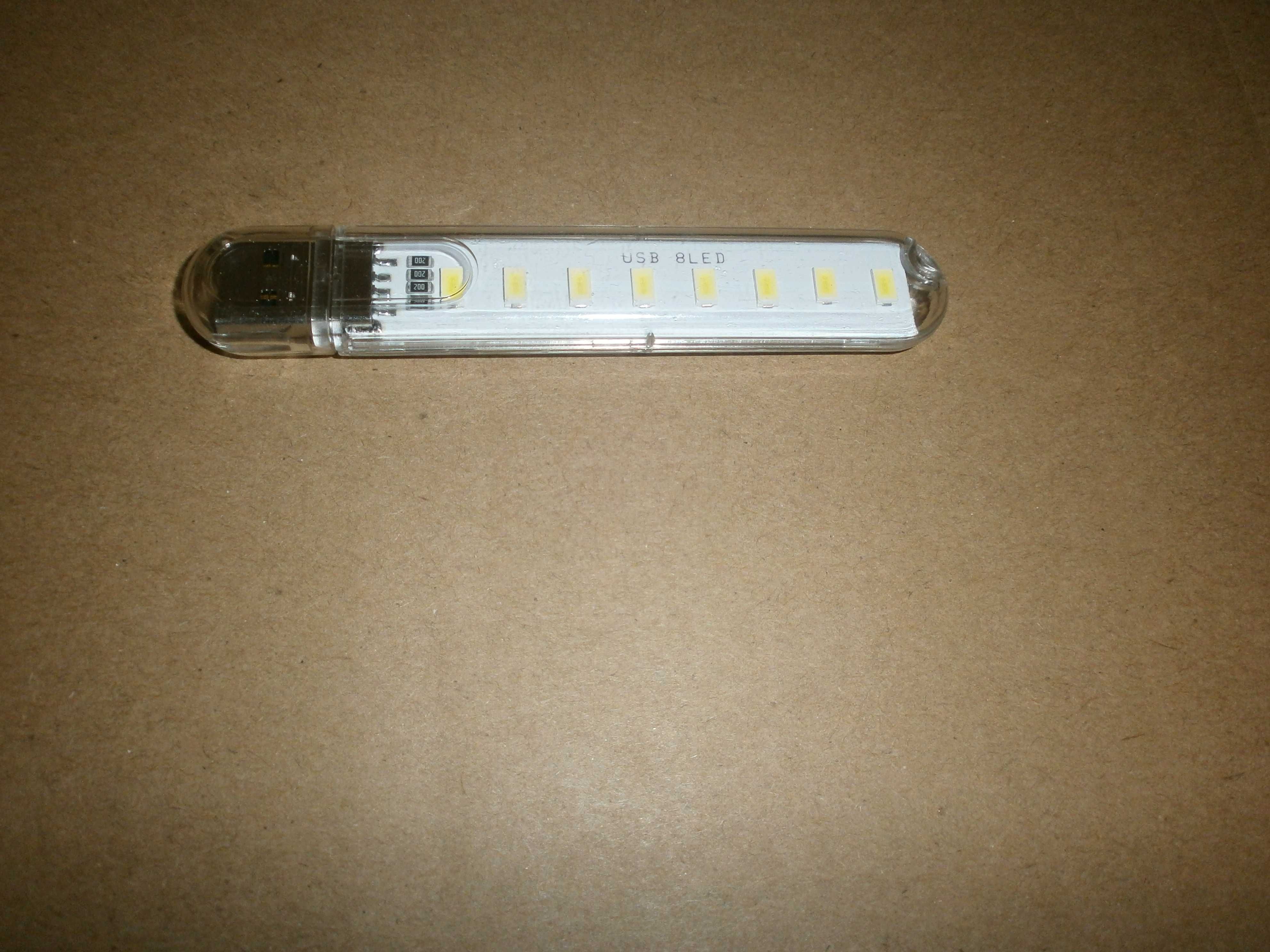 USB лампа, міні-ліхтарик односторонній на 8 LED. Ціна за шт