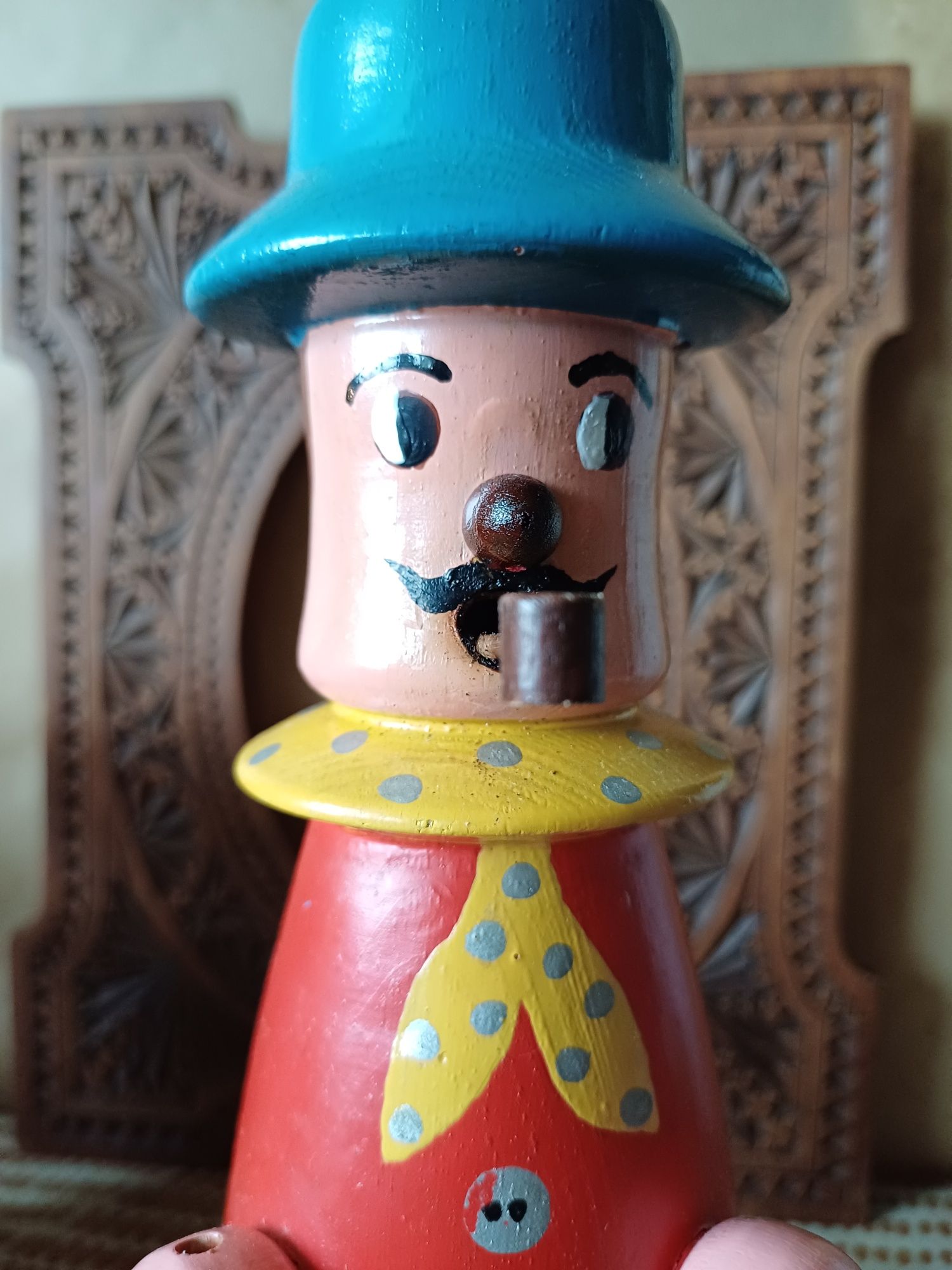 Nutcraker figurka drewniana vintage palacz kadzidełko dziadek retro