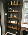 Regał/półki dębowe z litego drewna loft industrial