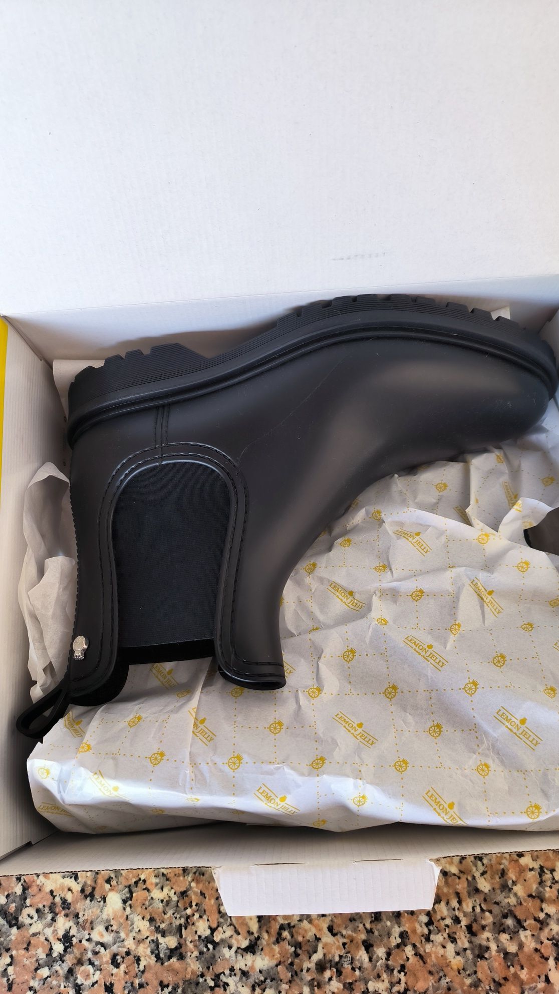 Botas Lemon Jelly Block 100 Preto mate Vegan T41