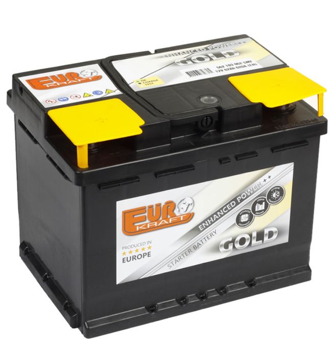 Автомобільний акумулятор Eurokraft Gold 6СТ-62 (+/-) 62 Ah