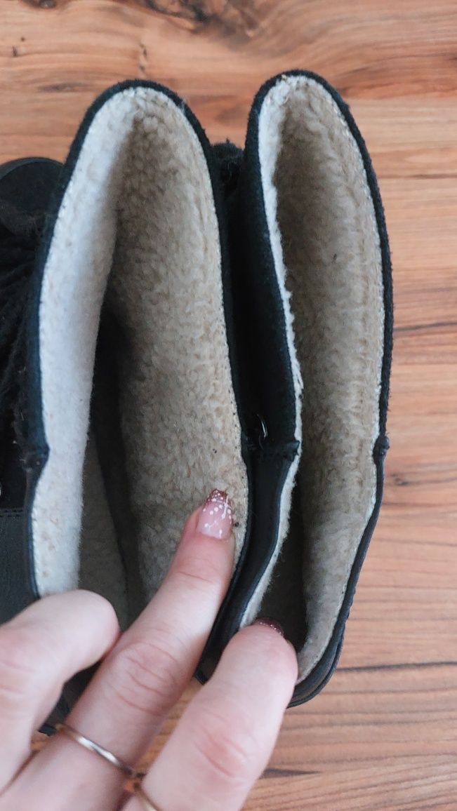 Buty 39 kozaki zimowe DIVERSE czarne damskie