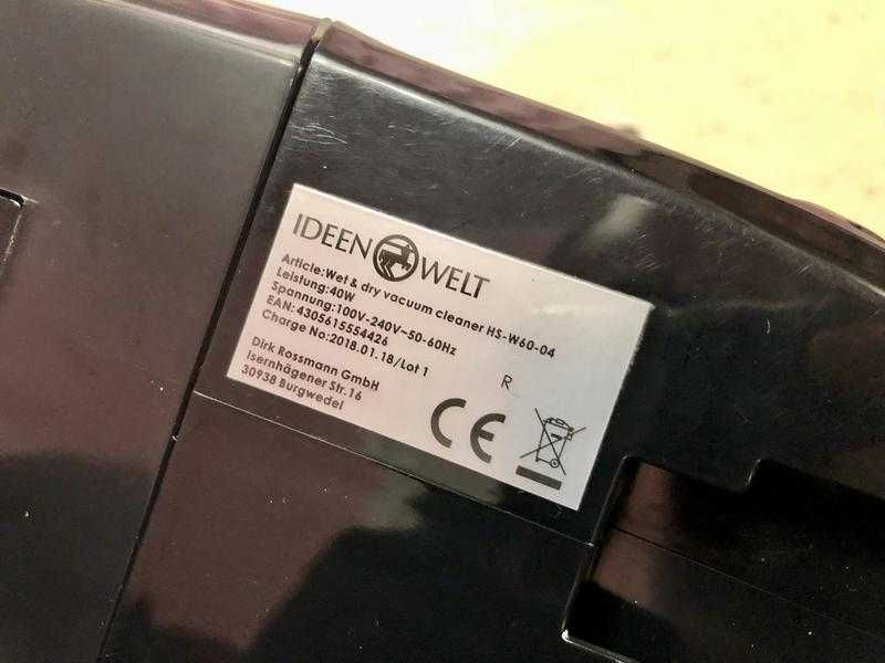 Пилосос, ручний акумуляторний пилосос, ideen welt hs-w60-04