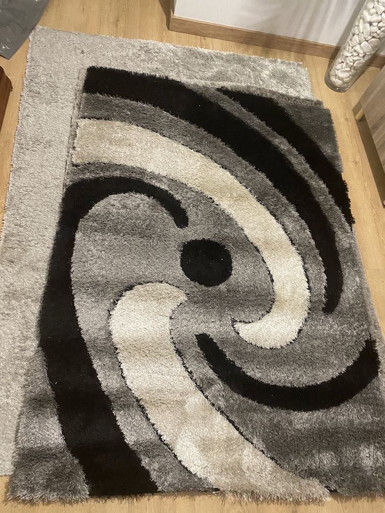 Talete espiral cinza preto e branco