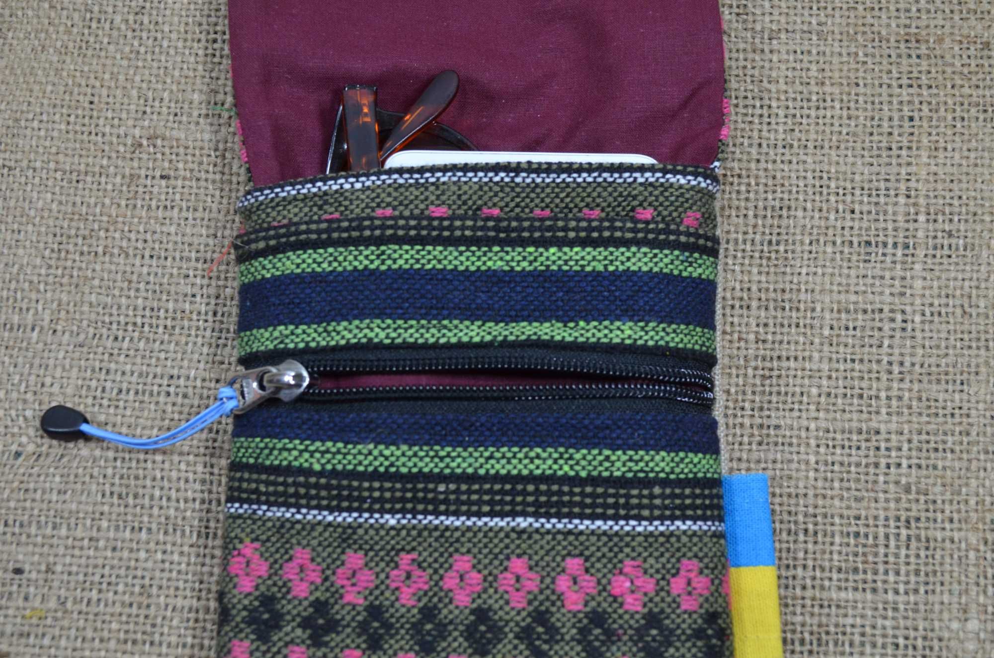 Поясна сумка-гаманець "Гаман гобеленовий З" в стилистиці етно.
