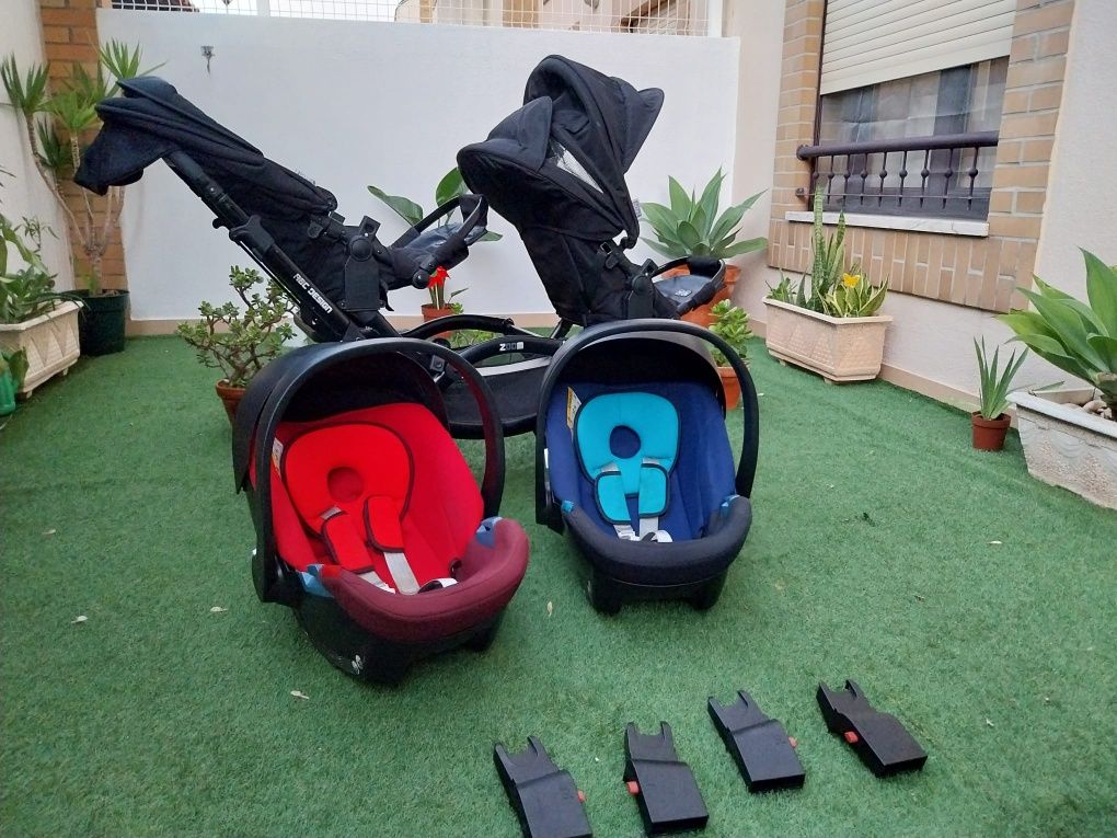 Carrinho gemeos ( ovos cybex, cadeiras, etc)