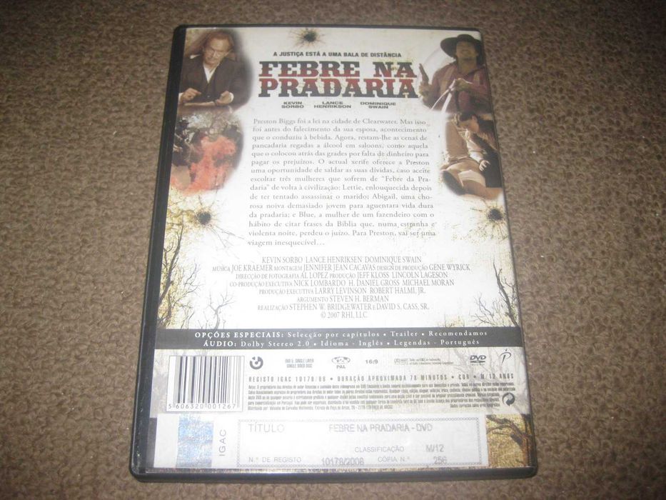 DVD "Febre na Pradaria" com Lance Henriksen/Raro!
