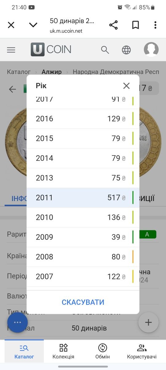 50 динарів 2011 року Алжир
2011