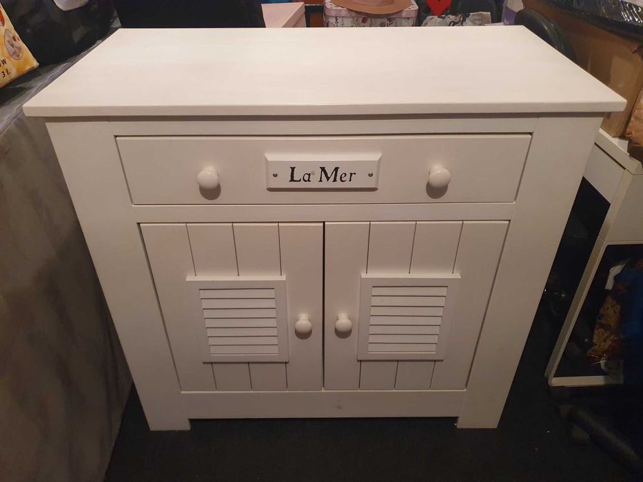 Komoda biała drewno marsylia la mer