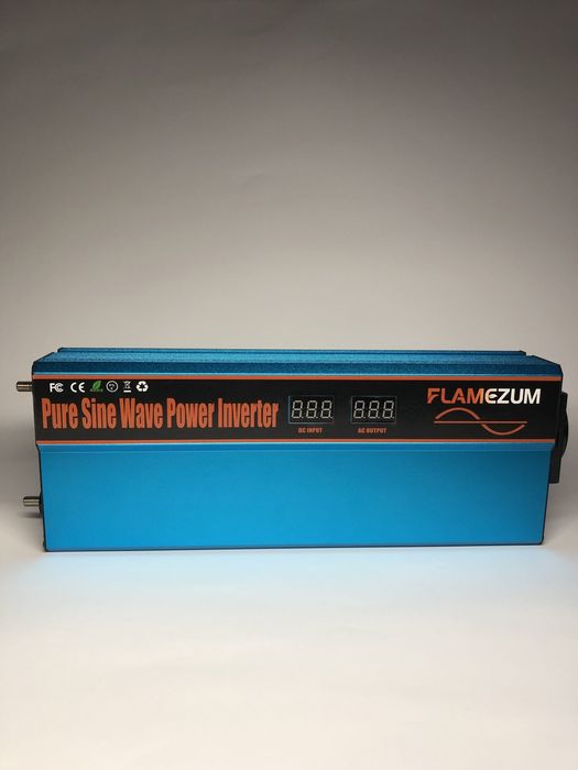 Інвертор FLAMEZUM 1000 Вт 12 V → 230 V, чиста синусоїда, USB