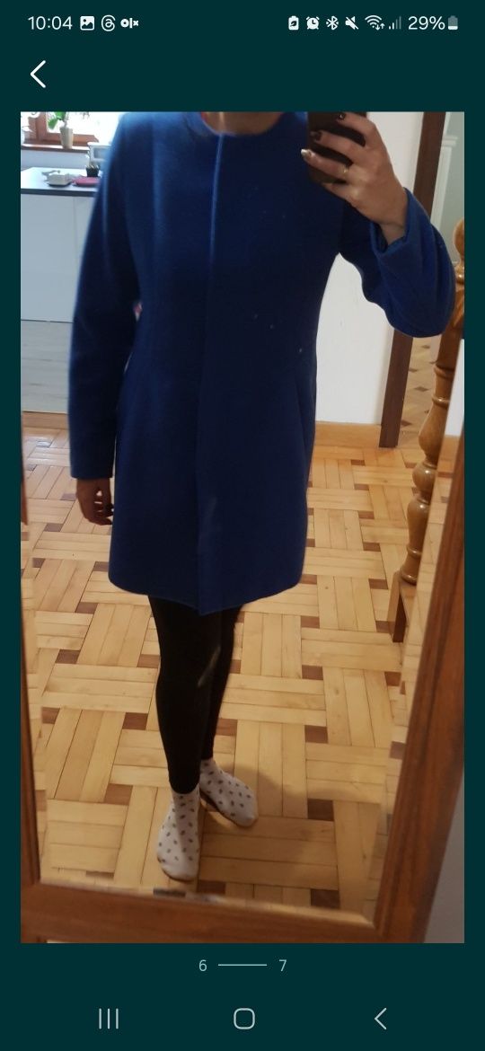 Plaszcz damski zimowy L/XL w kolorze niebieskim