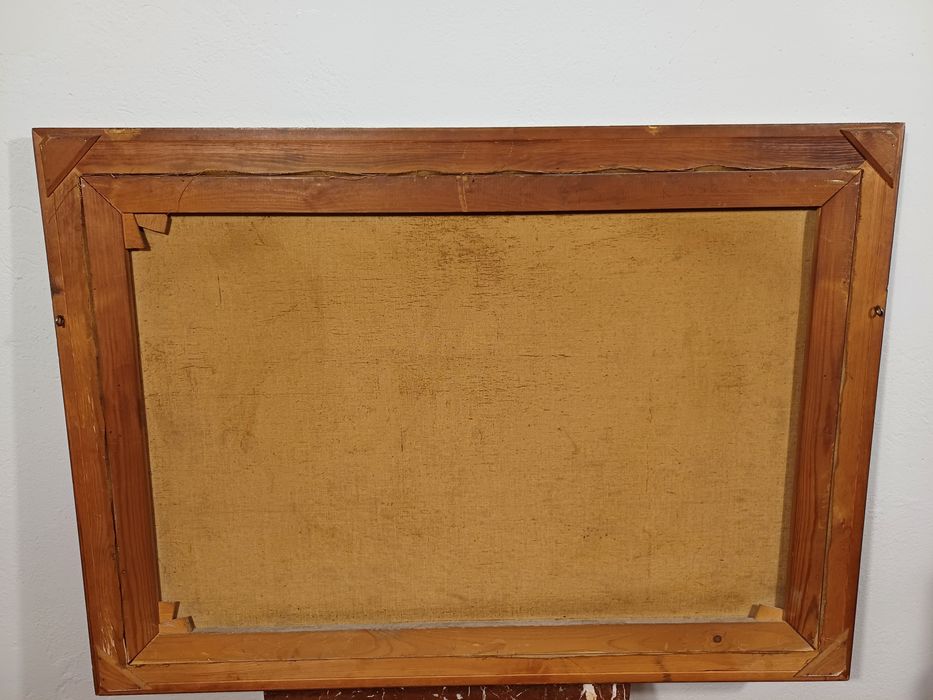 Stary obraz na płótnie sygnowany