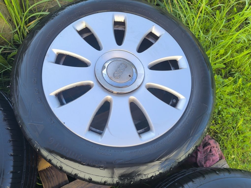 4 x felgi aluminiowe 16"+ opony Audi 5x112 7Jx16 ET42