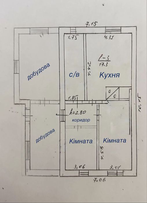 Будинок на березі р.Сухий Кагамлик с.Погреби