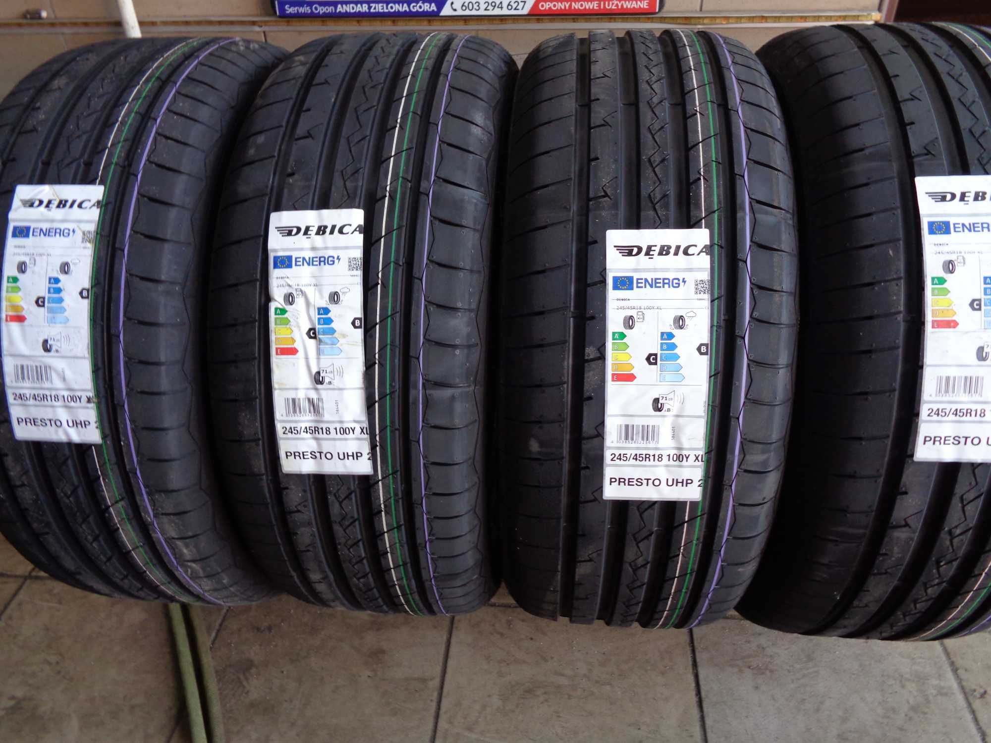 NOWE 245/45R18 DĘBICA PRESTO UHP2 - Opony Letnie , gr.Goodyear , Warto