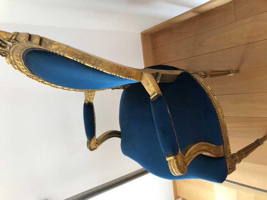 Cadeira antiga em talha dourada original