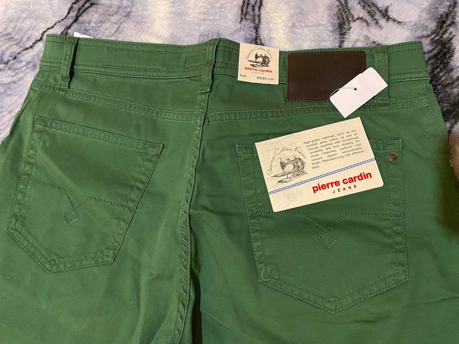 ЗНИЖКА‼️Чоловічи джинси Pierre Cardin 36/36 (по факту L), зелені, нові