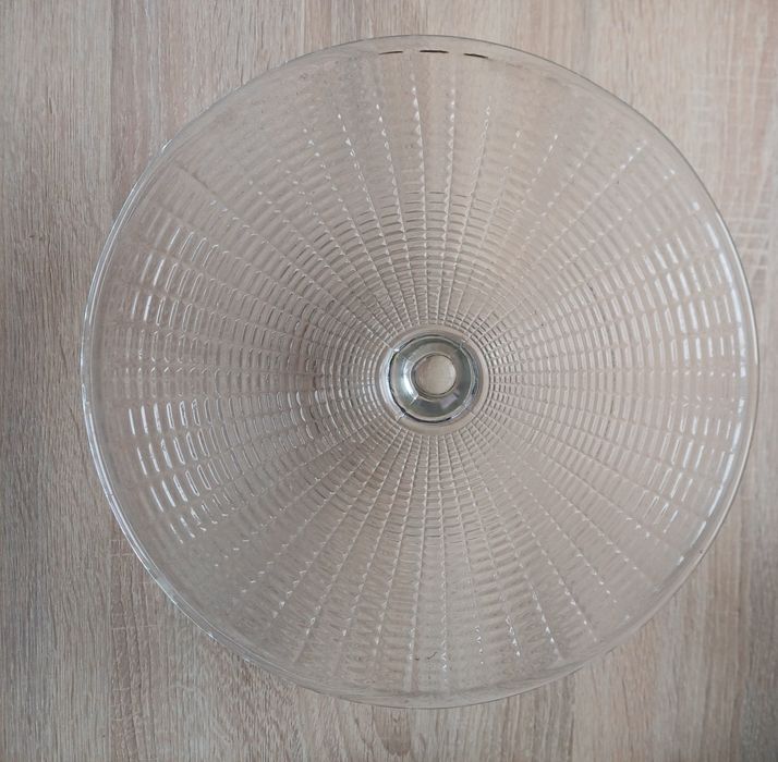 Duża szklana patera na tort, na stożku wys. 26cm Ząbkowice