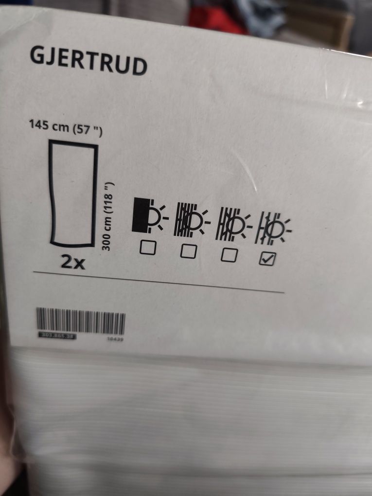 Firany Ikea Gjertrud, dwupak.