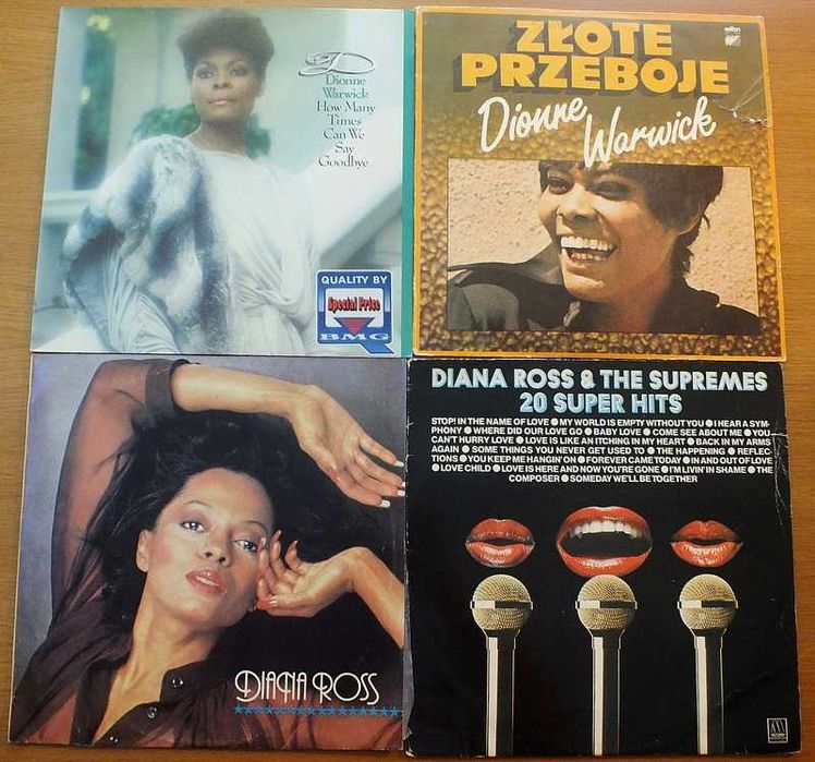 Płyty winylowe winyle DIONNE WARWICK i DIANA ROSS 4LP za 60zł