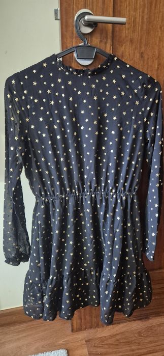 Vestido menina preto com estrelinhas