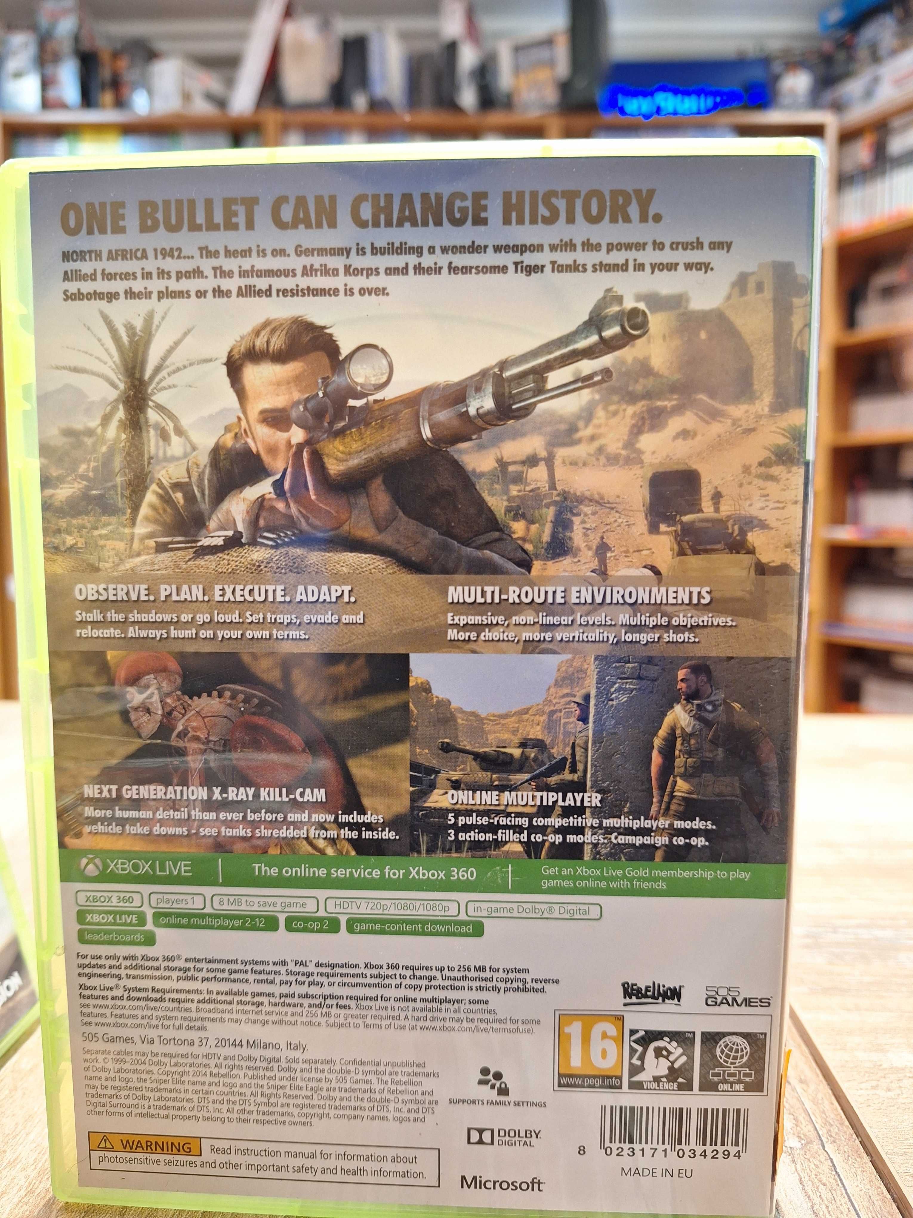 Sniper Elite III: Afrika XBOX 360,  Sklep Wysyłka Wymiana