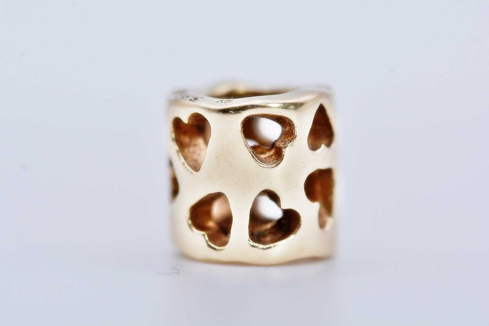 Oryginalny Charms Pandora Tunel Miłości Serca 585 2,42G