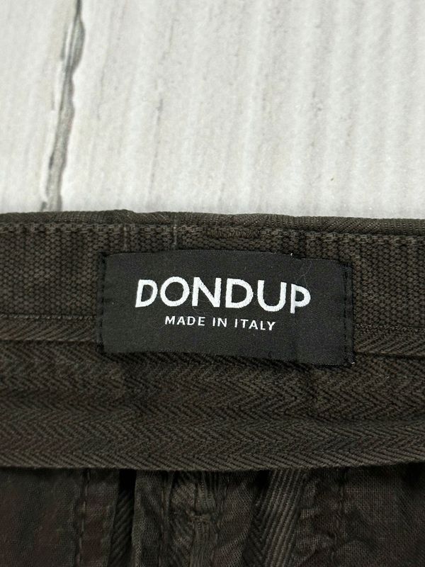 Dondup Spodnie Chinosy Męskie w Paski Logowane r. W33