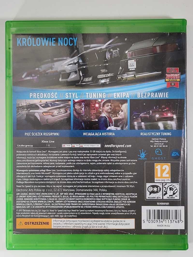 Need for Speed / Gra Xbox One / Perfect Blue / Sprzedaż gier / Mokotów