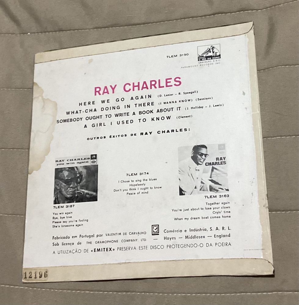 Single Ray Charles EP Portugal 60’s