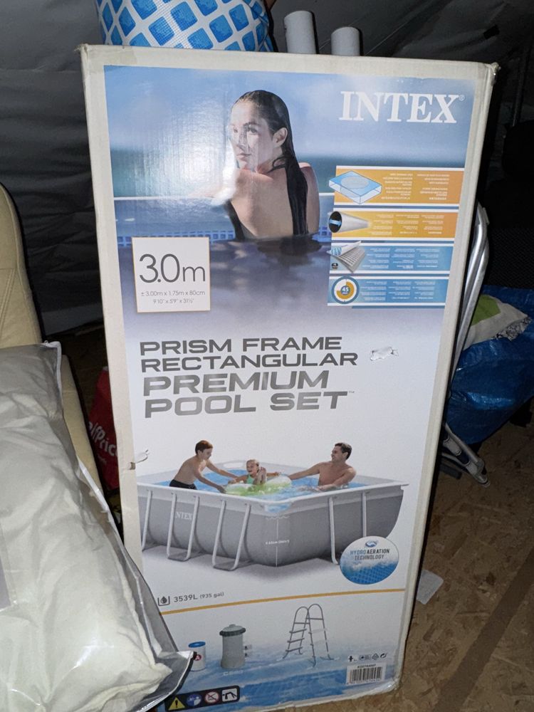Basen ogrodowy stelazowy INTEX+pompa piaskowa Bestway