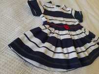 Elegancka sukienka w stylu marynarskim r 62/68