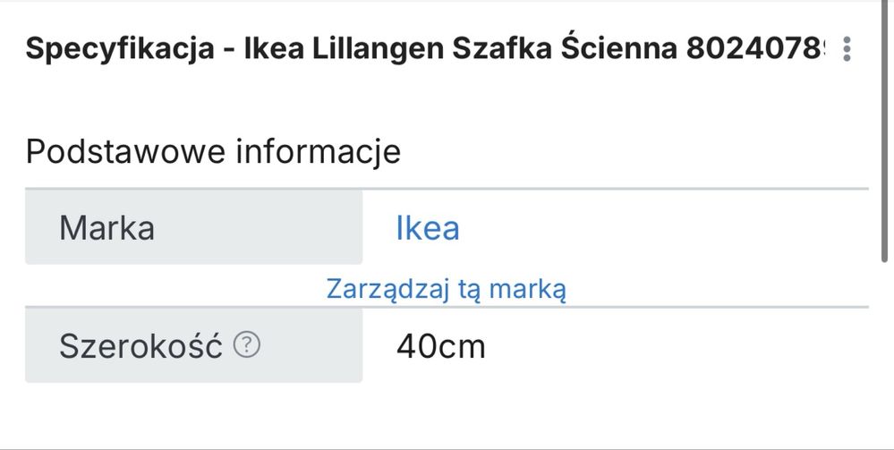 Szafka wisząca Ikea