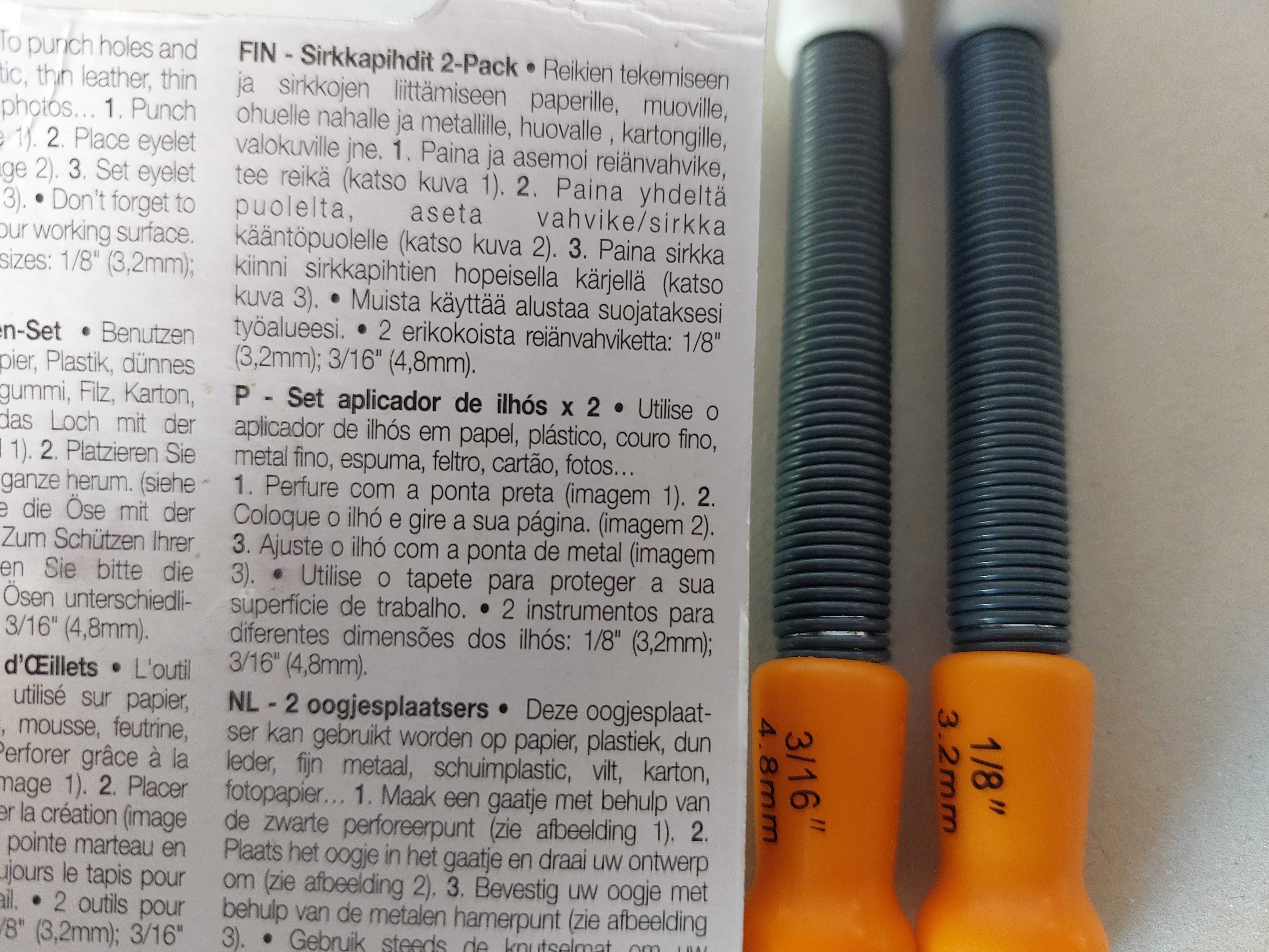 Furadores circulares para ilhós