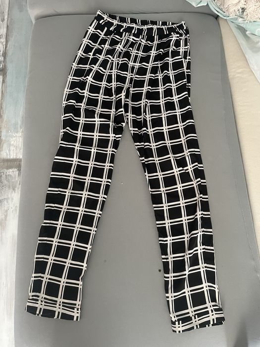 штаны легкие в клеточку