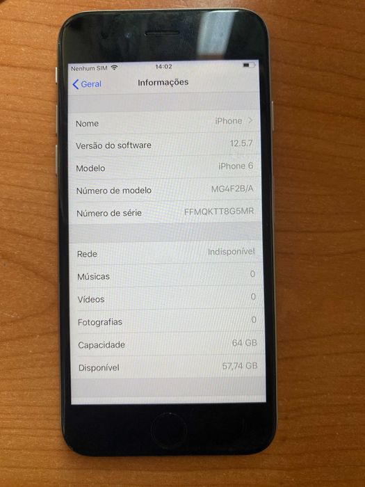 Apple iPhone 6 64GB Desbloqueado Com Problema no Mic