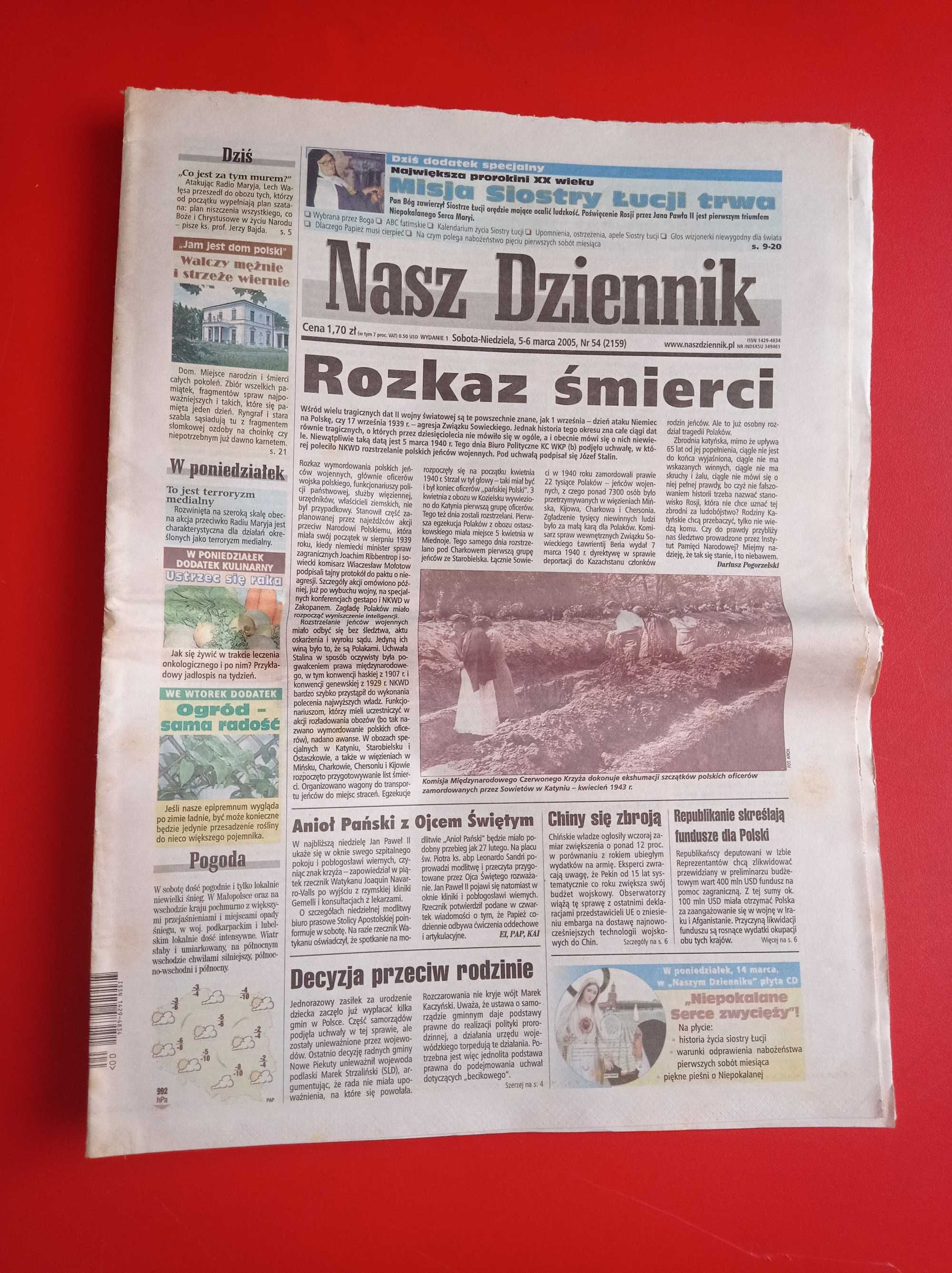 Nasz Dziennik, nr 54/2005, 5-6 marca 2005