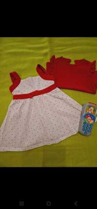 Vestido + t-shirt 12-18 meses