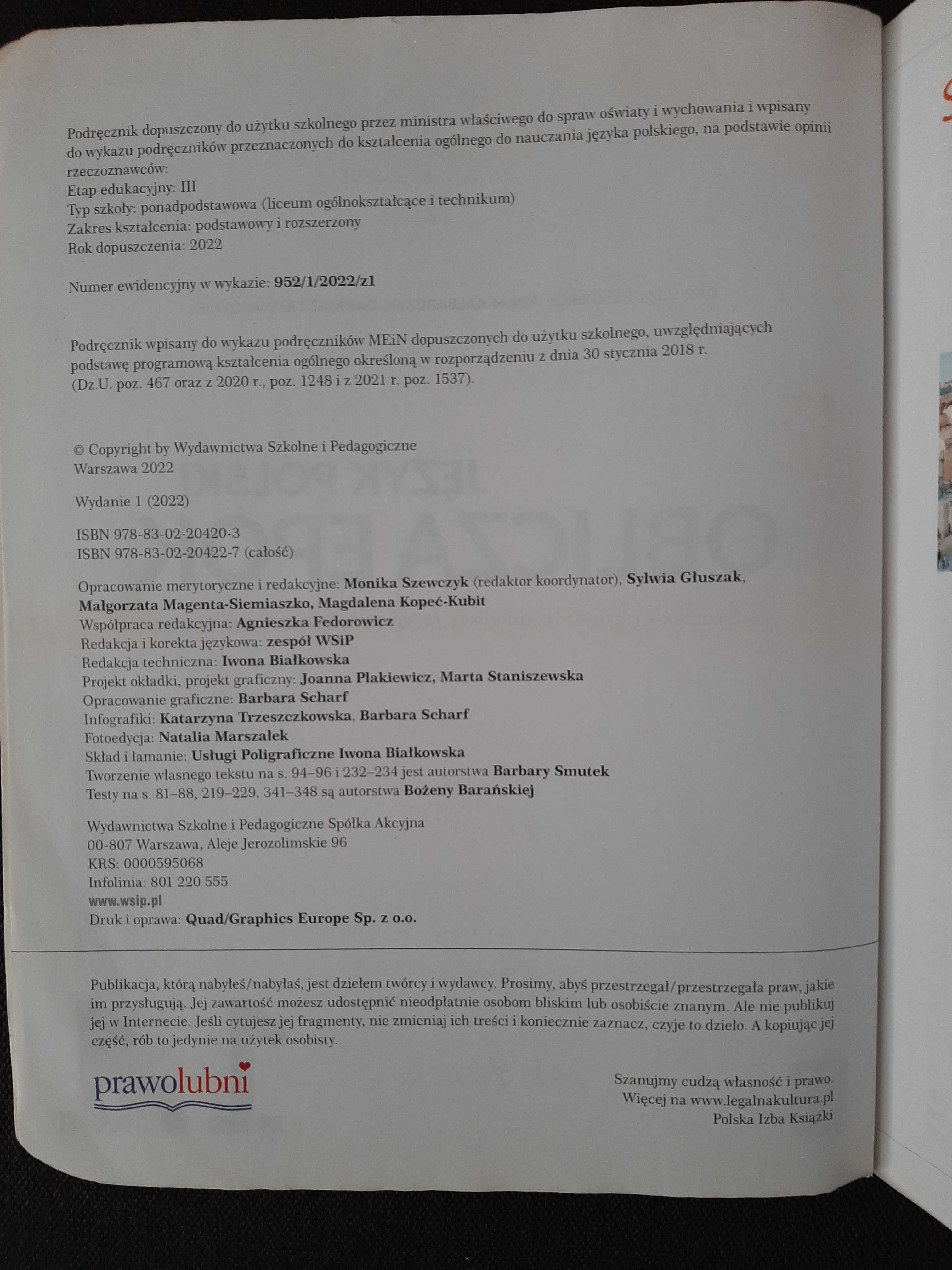 Język Polski Oblicza epok 1.1