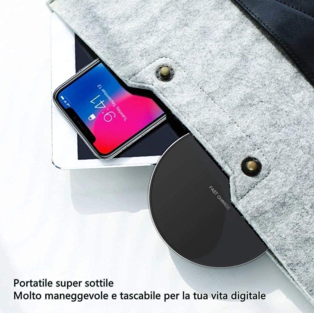 Bezprzewodowa ładowarka indukcyjna podstawka 15W USB TYP-C