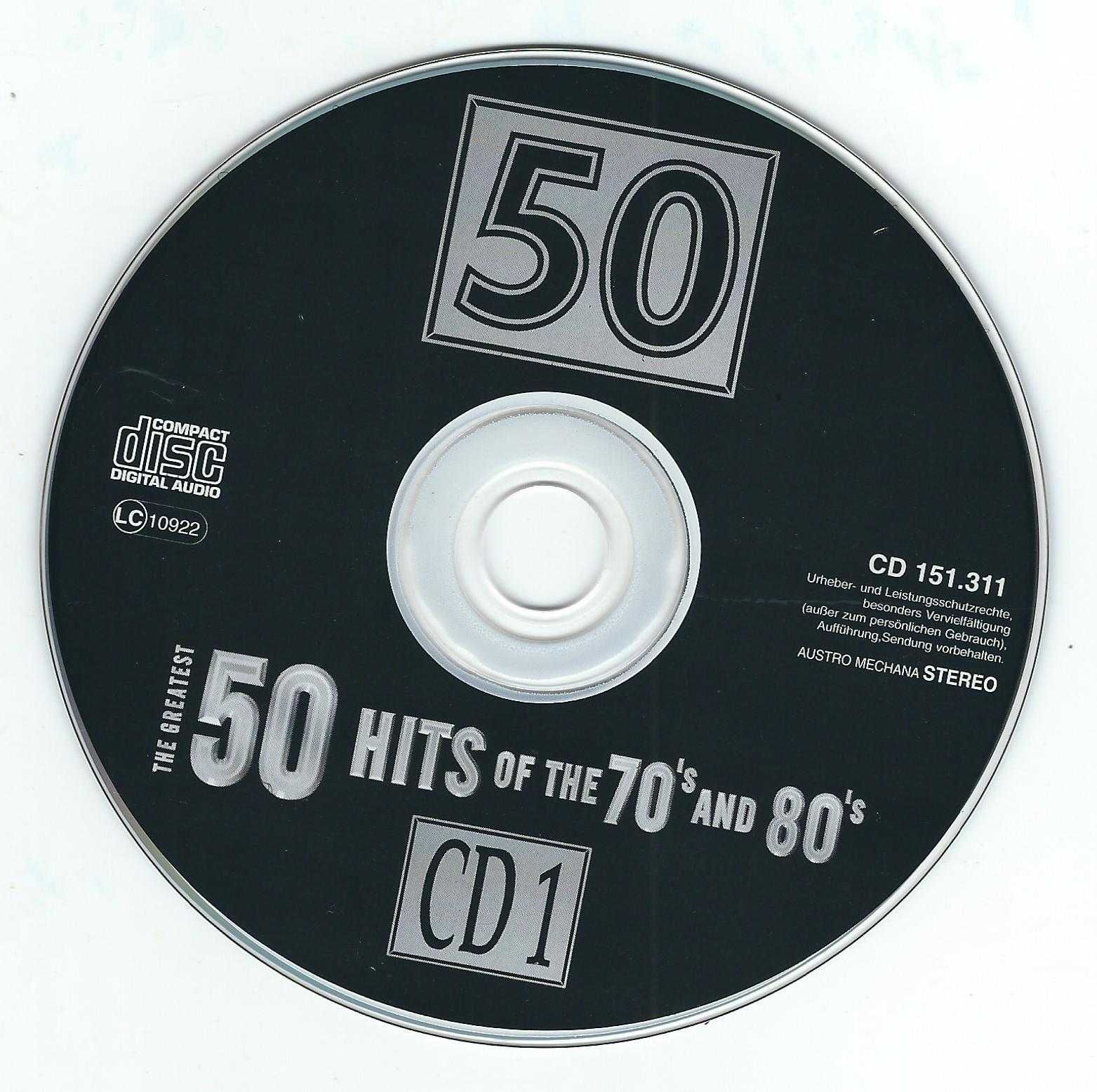 CD VA - The 50 Greatest Hits Of The 70's And 80's  CD1 (2002) (Eurotre