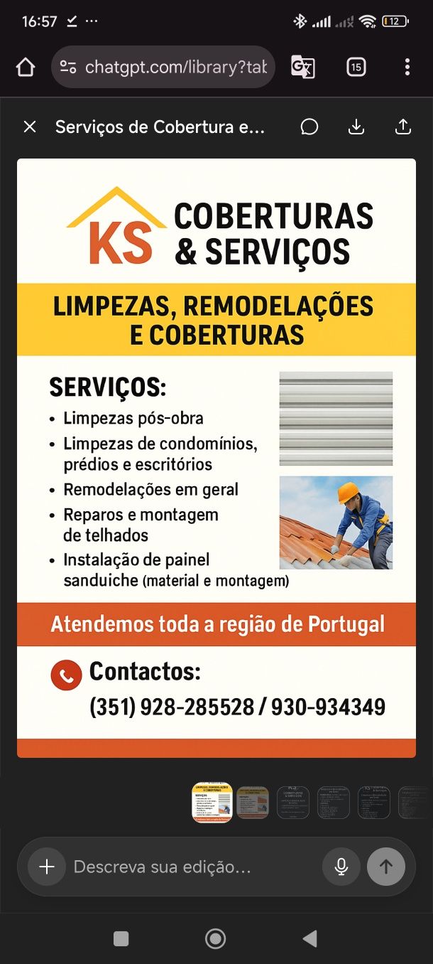 Cobertura, Remodelação e limpeza