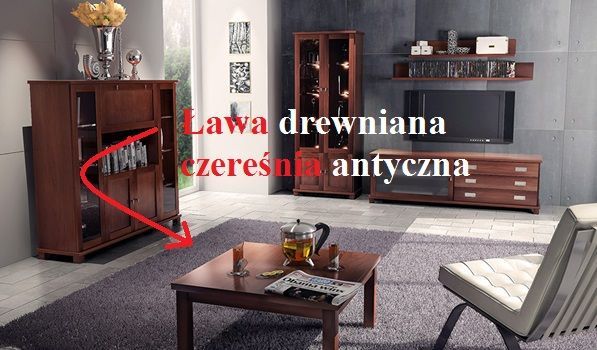 Meble Sośno Emden Ława drewniana czereśnia antyczna W-wa Międzylesie