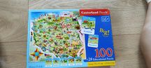 Puzzle mapa Polski 100 elementów Castorland