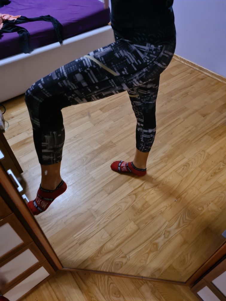 Getry legginsy na siłownię i fitness r. M 3/4 długość