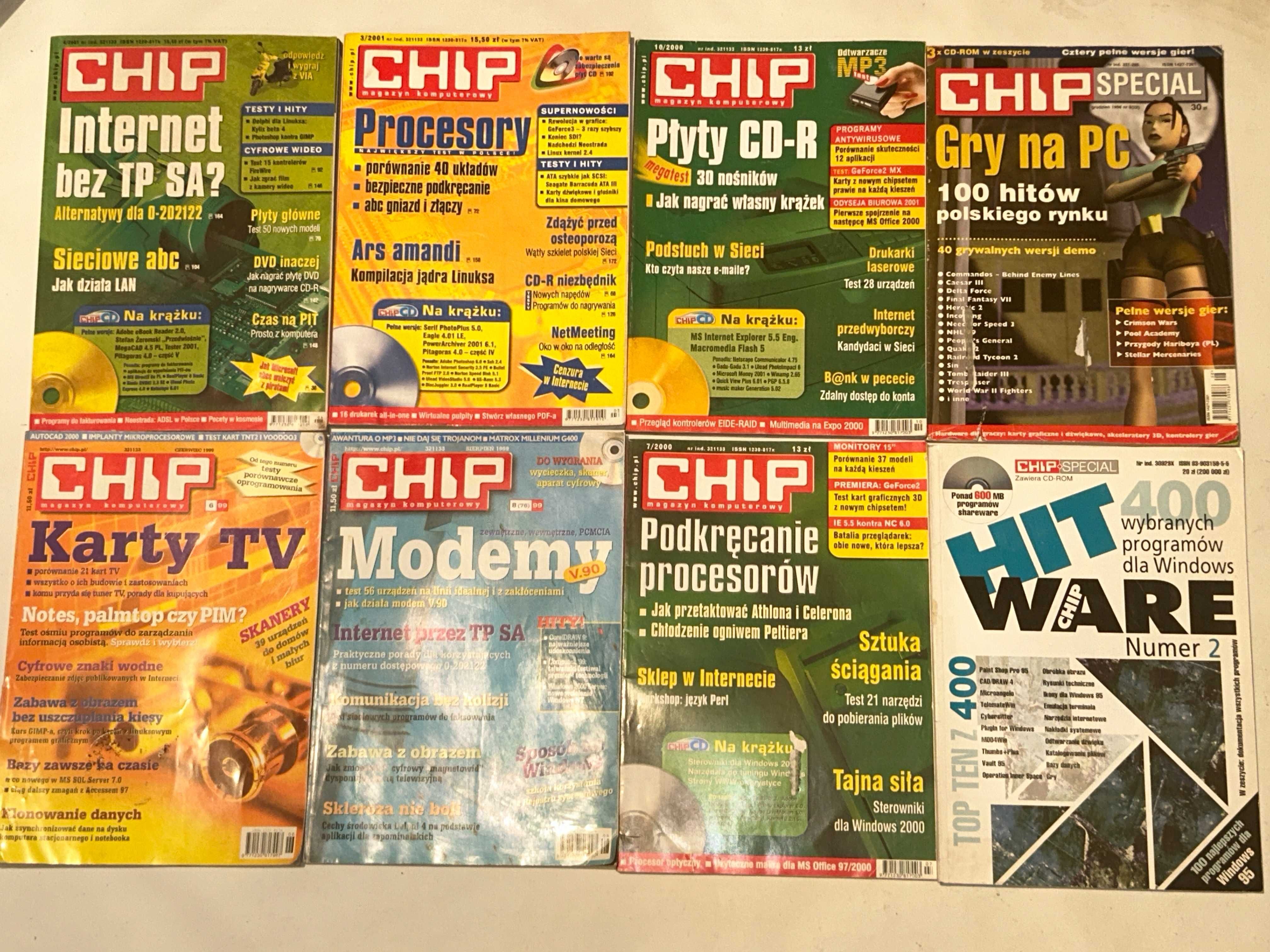 Czasopismo CHIP - lata 1998/2001 - 8 sztuk